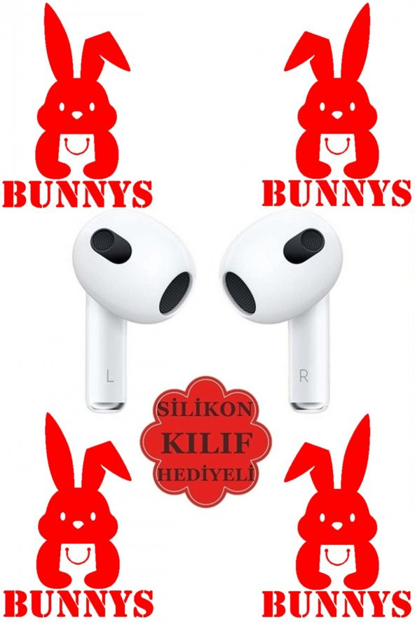 RABBİT STORE Airpods 3 Nesil Apple iPhone 8 Plus Uyumlu Bluetooth Kulaklık KILIF HEDİYELİ - 3
