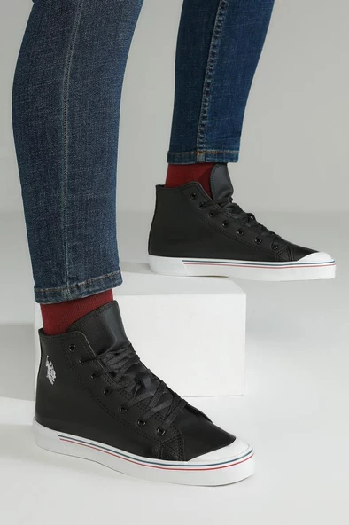 U.S. Polo Assn. PENELOPE HIGH WT 2PR Erkek Sneaker Ayakkabı Siyah 40-45