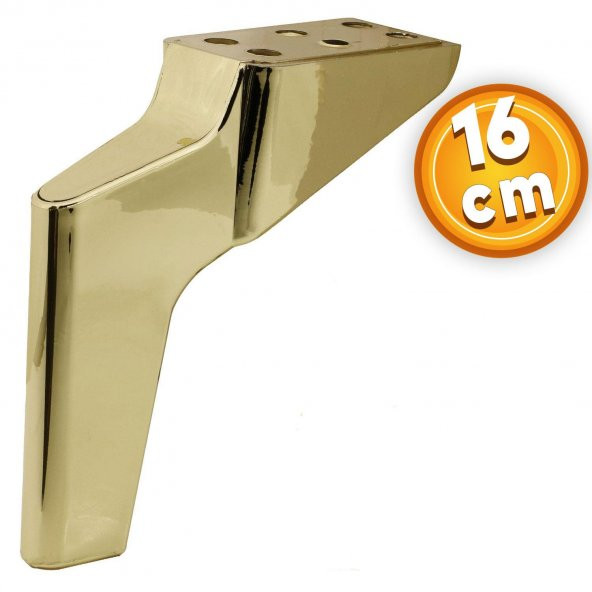Lüks Mobilya Kanepe Sehpa TV Ünitesi Koltuk Ayağı 16 cm Parlak Gold Baza Ayak - 1