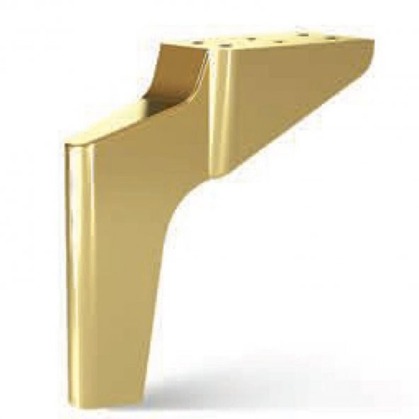 Lüks Mobilya Kanepe Sehpa TV Ünitesi Koltuk Ayağı 16 cm Parlak Gold Baza Ayak - 6