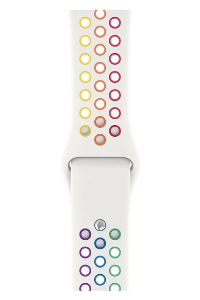 Apple Watch 42-44 Mm Uyumlu Delikli Renkli Silikon Kordon - 3