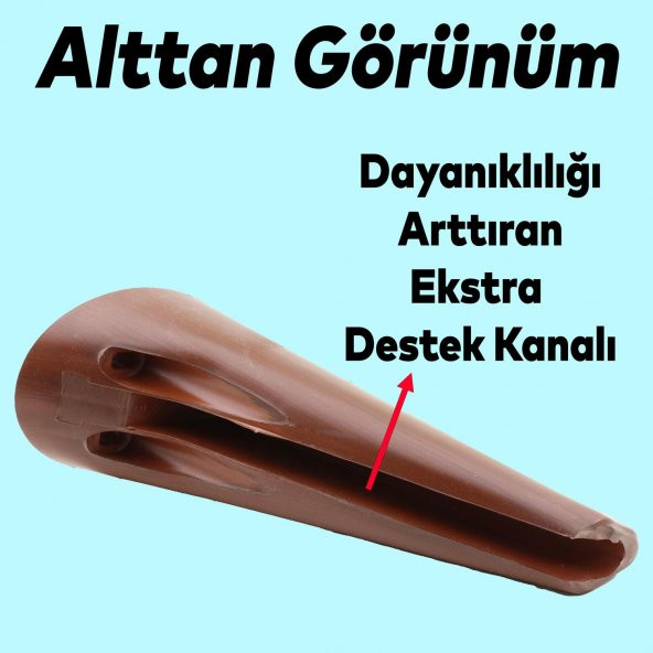 Lüks Mobilya Kanepe Sehpa TV Ünitesi Koltuk Ayağı 20 cm Ahşap Desenli Kahverengi Baza Ayak - Resim 3