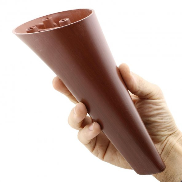 Lüks Mobilya Kanepe Sehpa TV Ünitesi Koltuk Ayağı 20 cm Ahşap Desenli Kahverengi Baza Ayak - Resim 4