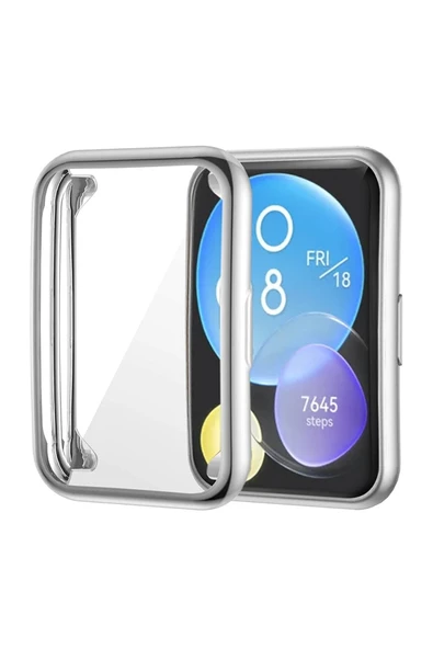 Huawei Watch Fit 2 Uyumlu 360 Koruma Full Koruma Silikon Kılıf - 9