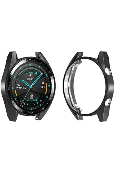 Huawei Watch Gt2 46mm 360 Koruma Silikon Kılıf Siyah - 2