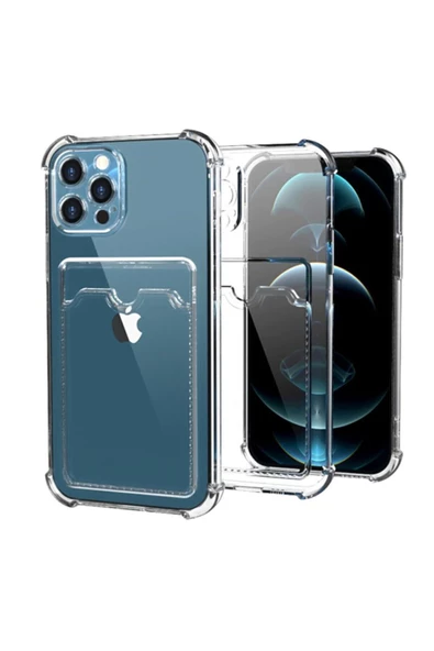 Şeffaf Kartlıklı Kamera Korumalı Kılıf Iphone 11 Uyumlu - 10