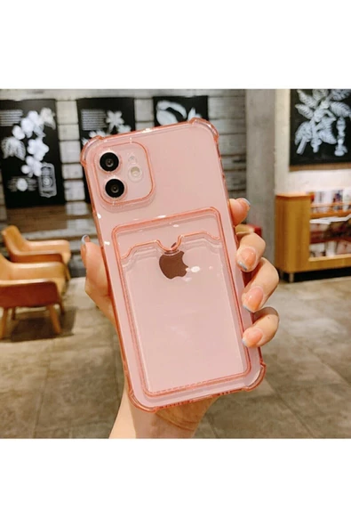 Şeffaf Kartlıklı Kamera Korumalı Kılıf Iphone 11 Uyumlu - 12