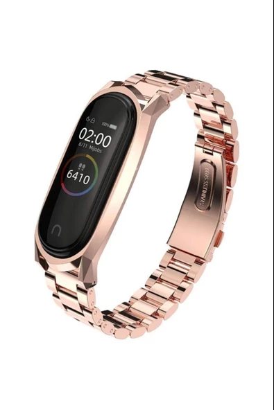 Xiaomi Mi Band 4 Mi Band 3 Uyumlu Metal Kordon Kayış - 7