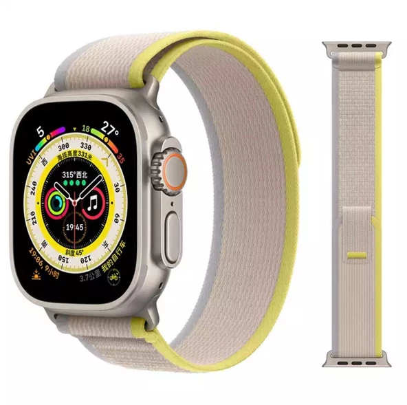 Apple Watch Ultra 49 MM Uyumlu Trail Loop Kordon Dokuma Hasır Kordon - 7