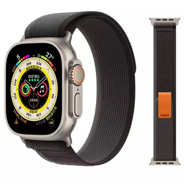 Apple Watch Ultra 49 MM Uyumlu Trail Loop Kordon Dokuma Hasır Kordon