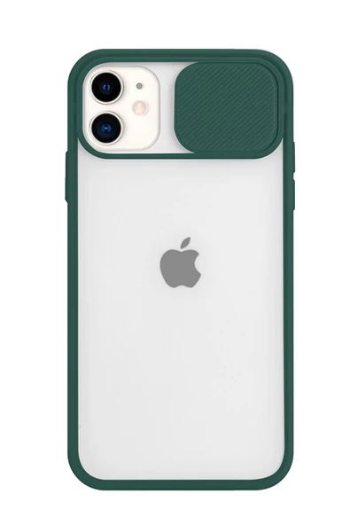 Iphone 11 Kılıf Sürgülü Kamera Korumalı Renkli Silikon Kılıf - 3