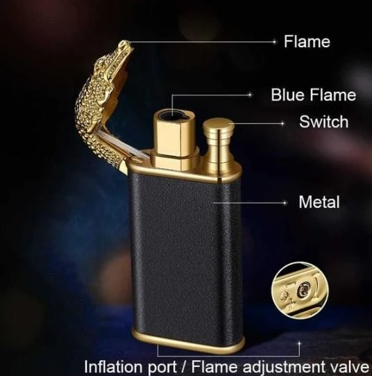 Kişiye Özel Mesajlı Ejderha Alevli Lüx Çakmak - Resim 2