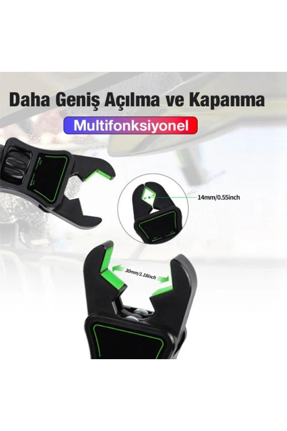 Araç Içi Telefon Tutucu 360 Dönebilen Multifonksiyonel Dikiz Aynası Araç Telefon Tutucu - 7