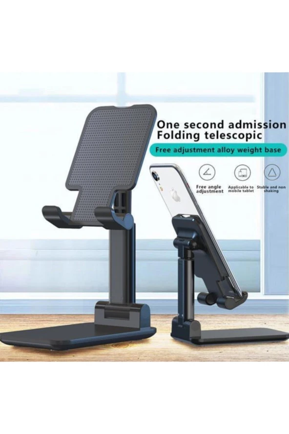 Masa Üstü Telefon Stand Tablet Tutucu Ayarlanabili Yükseklik - 4