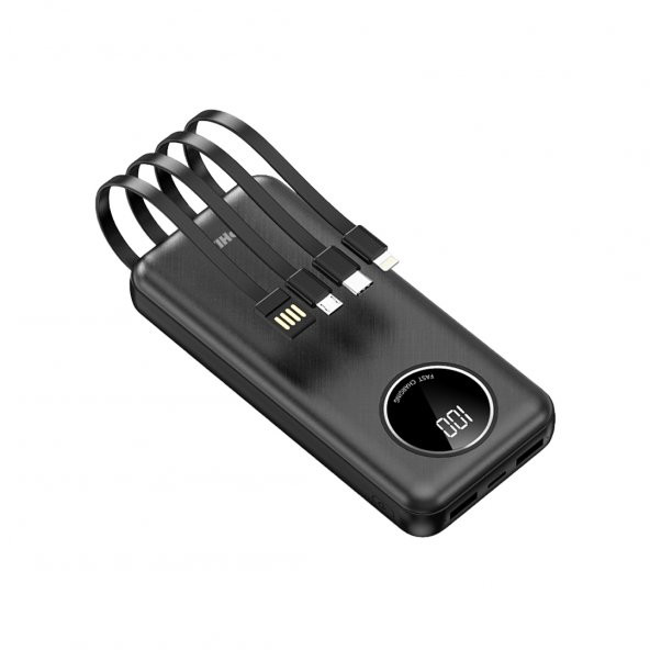 Phixi Force P21 LED Ekranlı Micro Lightning Type-C ve USB-A Kablolu 20.000mAh Powerbank - 3