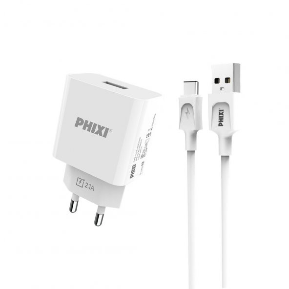 Phixi Force QCH251T Type-C USB Power IQ 10W / 2.1A Kablolu Şarj Cihazı
