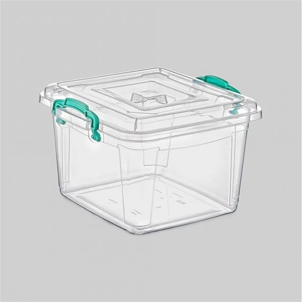 Polytime Şeffaf Kilitli Mutfak Eşya Gıda Saklama Düzenleme Kabı Kutusu - Kare - 6 Litre - 2