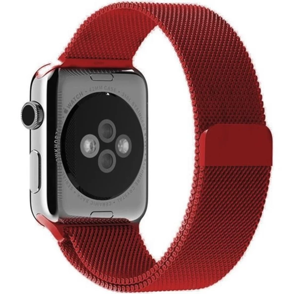 Apple Watch 2 3 4 5 6 Se Nike 42mm 44mm Uyumlu  Kayış Milano Loop Metal Örgü Kordon - 4