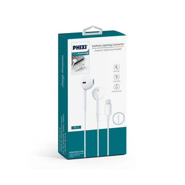 Phixi Force HS-i7 Mikrofonlu Lightning Girişli MSİ EarPods Kulaklık - 2