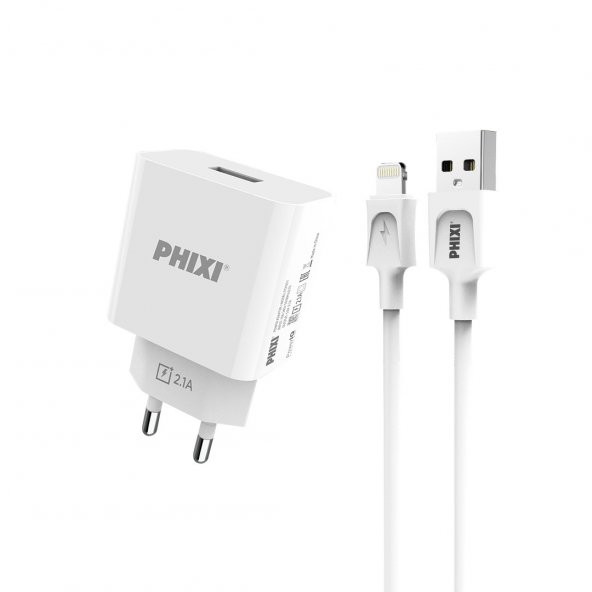 Phixi Force PCH251L Lightning USB Power IQ 10W / 2.1A Kablolu Şarj Cihazı