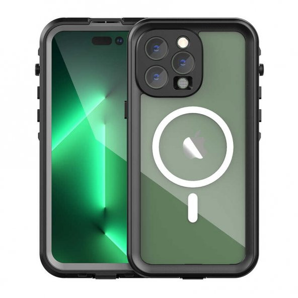 Apple iPhone 14 Pro Max Kılıf Su Geçirmez Toz Korumalı Tam Koruma Kılıf - 2