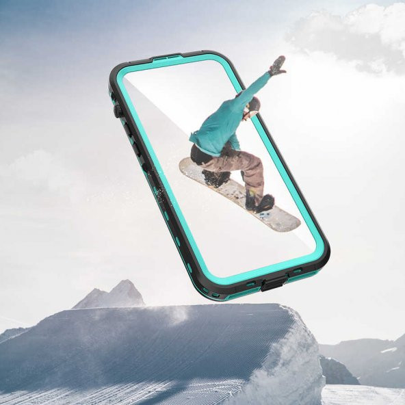Apple iPhone 14 Pro Max Kılıf Su Geçirmez Toz Korumalı Tam Koruma Kılıf - 5