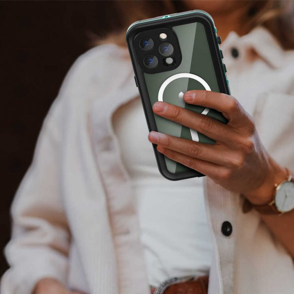 Apple iPhone 14 Pro Max Kılıf Su Geçirmez Toz Korumalı Tam Koruma Kılıf - 7