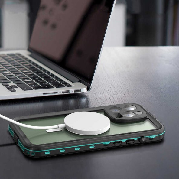 Apple iPhone 14 Pro Max Kılıf Su Geçirmez Toz Korumalı Tam Koruma Kılıf - 8