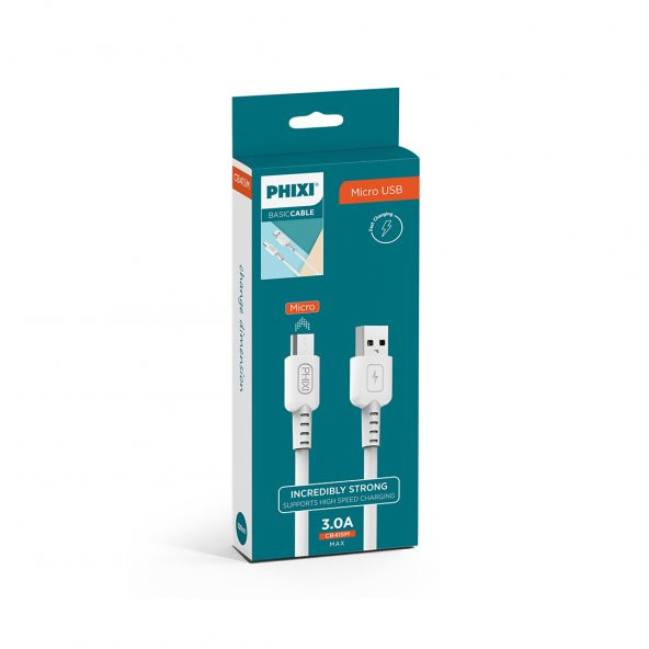 Phixi CB415M Basic 100 Cm Micro USB Şarj ve Data Kablosu - 2