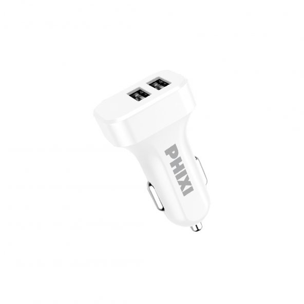 Phixi PCC511T Basic 2.1A Çift Çıkışlı Type-C USB Kablolu Araç Şarj Cihazı - 3