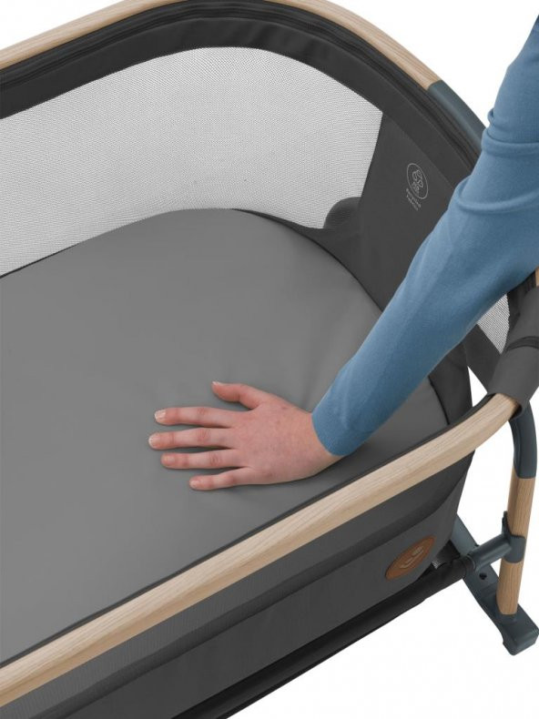 Maxi-Cosi Iora Air Sallanabilen Ahşap Görünümlü Anne Yanı Beşik Beyond Graphite - 10
