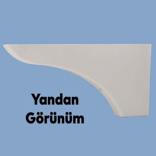 Lüks Mobilya Kanepe Sehpa Puf Koltuk Ayağı 10 cm Beyaz Baza Ayak - Resim 2