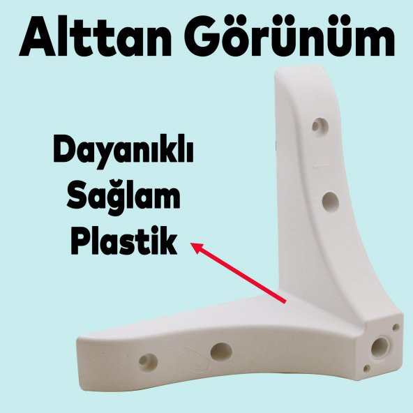 Lüks Mobilya Kanepe Sehpa Puf Koltuk Ayağı 10 cm Beyaz Baza Ayak - Resim 4