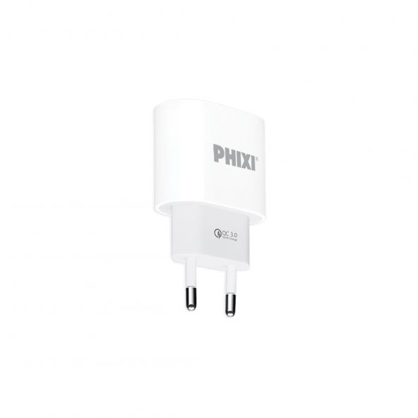 Phixi QCH271M Force Akım Korumalı 15W / 3A Qualcomm 3.0 Micro USB Kablolu Şarj Cihazı - 3