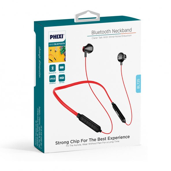 Phixi Basic BL725 IPX5 Boyundan Askılı Bluetooth Kulaklık - 2