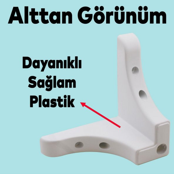 Lüks Mobilya Kanepe Sehpa Puf Koltuk Ayağı 10 cm Beyaz Baza Ayak - Resim 3