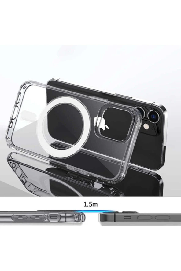 Iphone 13 Uyumlu Magsafe Özellikli Şeffaf Kılıf - 3