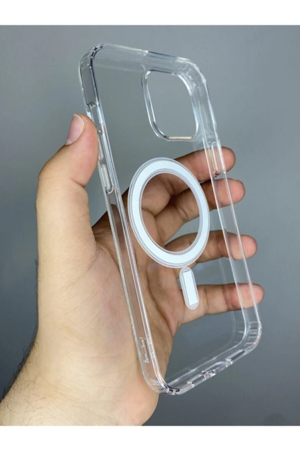 Iphone 13 Uyumlu Magsafe Özellikli Şeffaf Kılıf - 4
