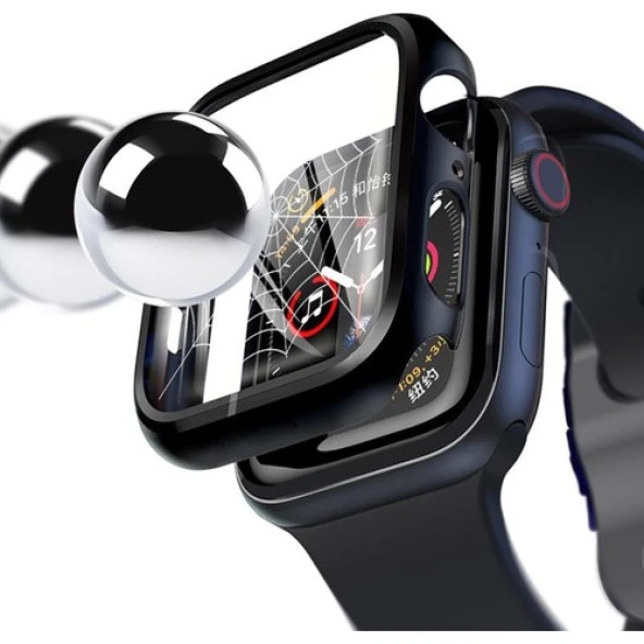 Apple Watch 2 3 4 5 6 Seri  38 Mm Ekran Koruyucu Kılıf Cam 360 Derece Tam Koruma - 2