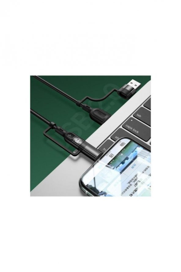 Ca- 8070 Çok Fonksiyonlu 4in1 Hızlı Şarj Ve Data Kablosu 1.2 Metre - 4