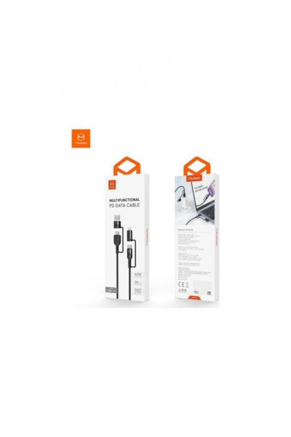 Ca- 8070 Çok Fonksiyonlu 4in1 Hızlı Şarj Ve Data Kablosu 1.2 Metre - 5