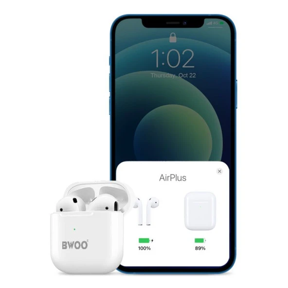 BWOO Bluetooth Kulaklık Kulakiçi Dokunmatik Kablosuz True Wireless Stereo Ios Android Uyumlu - 2