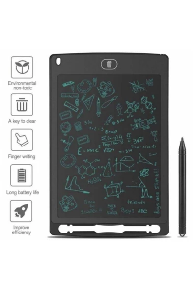 Writing Tablet Lcd 8.5 Inç Dijital Kalemli Çizim Yazı Tahtası Kırmızı - 8