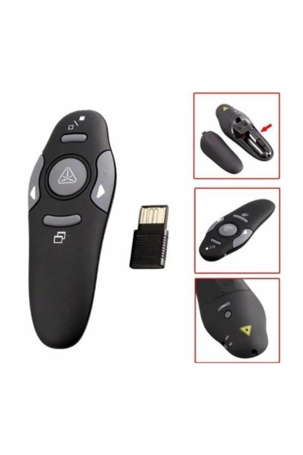 Kablosuz Lazer Sunum Kalemi , Sunum Kumandası , Laser Powerpoint 15 metre Çekim Targus Tip - 2