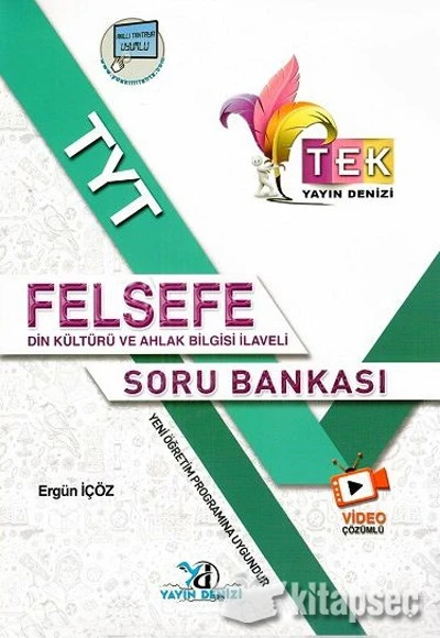 TYT Felsefe TEK Serisi Video Çözümlü Din Kültürü ve Ahlak Bilgisi İlaveli Soru Bankası Yayın Denizi