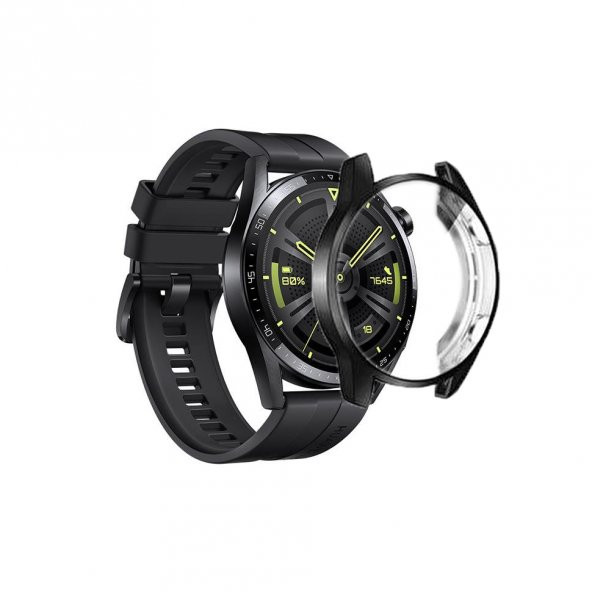 Huawei Watch Gt3 46mm 360 Tam Koruma Ultra İnce Silikon Kılıf