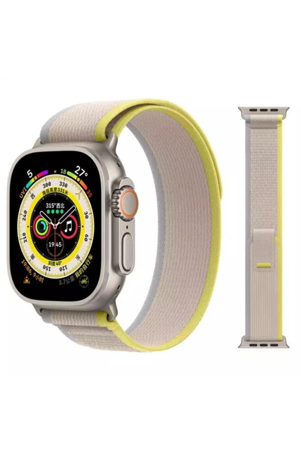 Apple Watch Ultra 49 Mm Uyumlu Trail Loop Kordon Dokuma Hasır Kordon