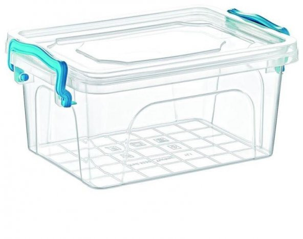 Polytime Şeffaf Kilitli Mutfak Eşya Gıda Saklama Düzenleme Kabı Kutusu - Dikdörtgen - 5 Litre - 3