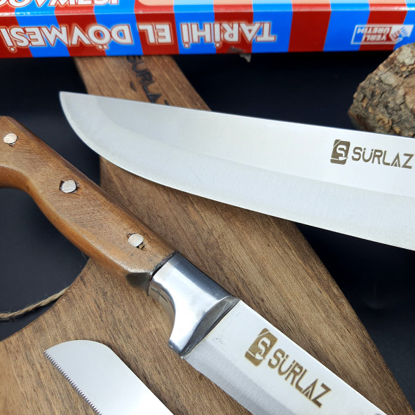 SürLaz Dark 10 Parça Mutfak Bıçak Seti Et Sebze Meyve Bıçakları Eko Serisi - 3