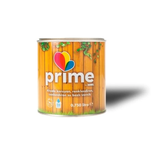 Hemel Prime Su Bazlı Ahşap Vernik  0.75lt Naturel ürün görseli